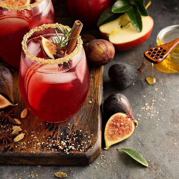 Drink Botanicals | Freeze Dried Figs Fig Slices Chips | 100% Natural | 200+ Slices | Edible | 120 Grams 4.23 oz | For Baking Cereal Topper Yogurt Cake Cocktail Decorations | PET Jar GMO-Free