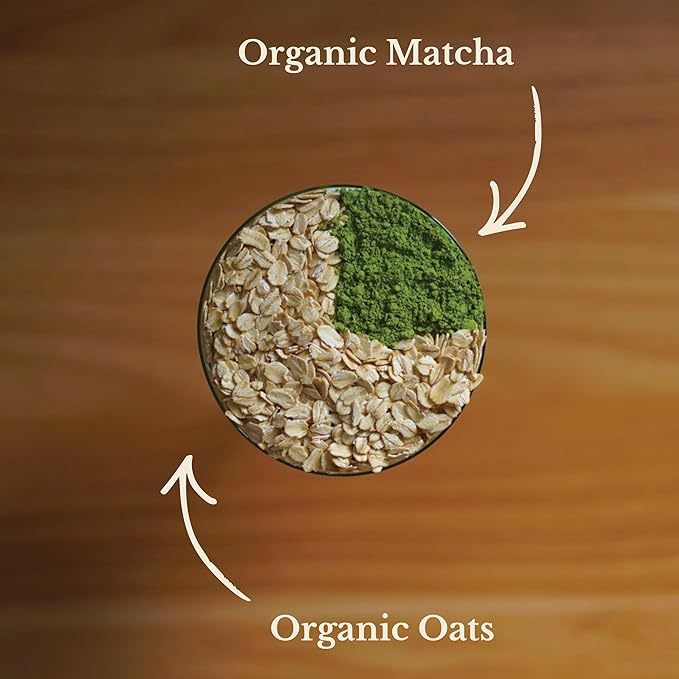 Sage Matcha Focus Organic Matcha Latte Packets - Ceremonial Grade Japanese Matcha Powder with Oat Milk - Unsweetened Plant-Based Instant Matcha Latte Drink Mix Dairy-Free - 6 Single-Serve Sticks