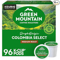 Green Mountain Coffee Roasters Colombia Select Coffee Keurig Single-Serve K-Cup Pods Medium Roast Coffee 96 Count