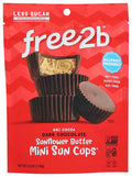 Free2b Dark Chocolate Sunflower Butter Mini Cups Less Sugar 4.2 Ounces (Pack Of 6)