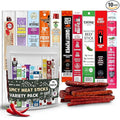 Jerky-n-Spice Premium Spicy Meat Sticks Variety Pack (10 Count) | Exotic Beef Jerky Gifts for Men | Assorted High Protein Snacks | Beef Stick Sampler | Ideal for Birthday Road Trip &amp Camping