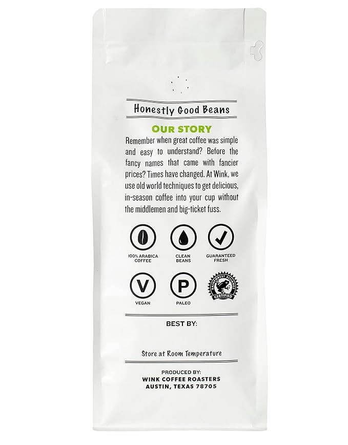 Wink Coffee Low Acid Medium Roast Espresso – 2.2 lb Whole Bean Coffee 100% Arabica Colombian Single Origin Smooth Full-Bodied &amp Sustainable