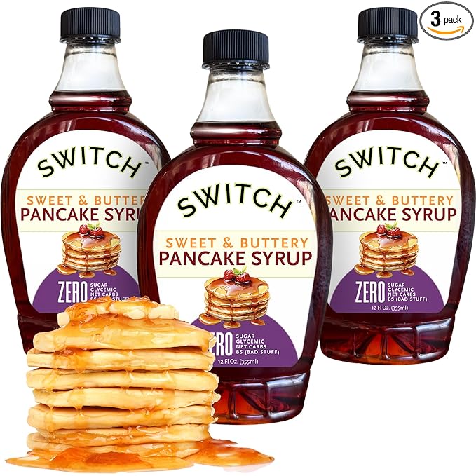 Scrummy Pancake Syrup Sweet &amp Buttery Sugar Free Syrup for Pancakes Waffles &amp More Zero Sugar Zero Net Carbs Diabetic Friendly Keto Vegan Kosher Gluten Free Non-GMO Allulose &amp Or