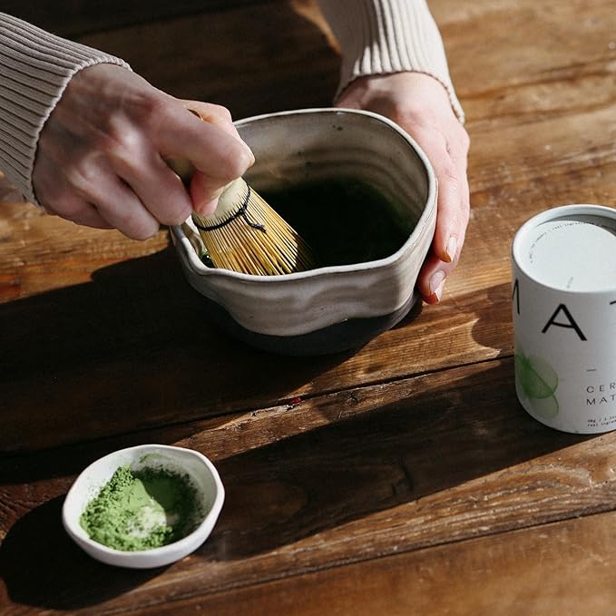 Dona First Flush Ceremonial Grade Matcha Stone-Milled from Shizuoka Kagoshima and Kyoto Family Tea Estate Hot or Iced 1.1 Ounce Airtight Sealed Tin