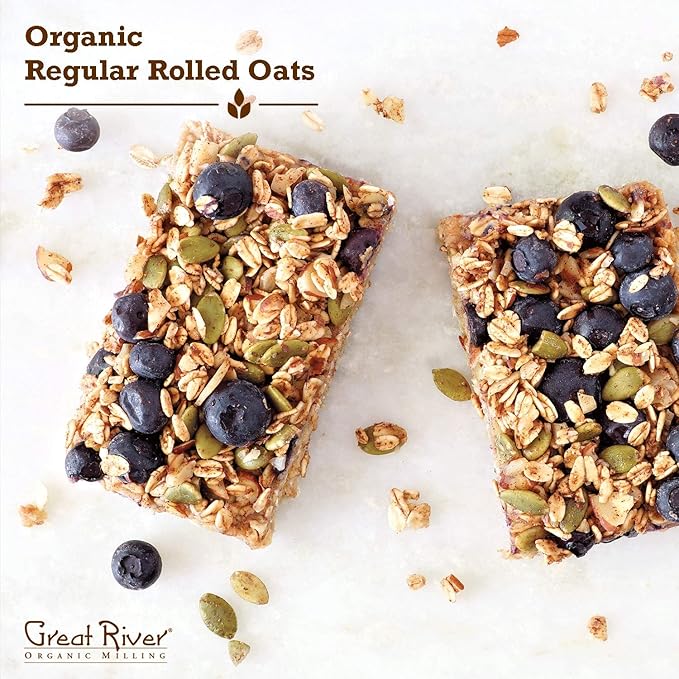 Great River Organic Milling Oatmeal Regular Rolled Oats Organic 50-Pounds (Pack of 1)