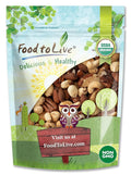 Food to Live Organic Deluxe Nuts Mix 8 Ounces A Blend of Dry Roasted Pecans Cashews Filberts Almonds and Brazil Nuts with Himalayan Salt. Non-GMO Oven Roasted and Lightly Salted. Kosher Bulk