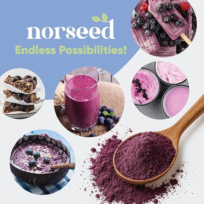 Wild Blueberry Powder Organic 5 Ounce Bag USDA Certified &amp Lab Tested - Freeze Dried Blueberries No Added Sugar Additives or Fillers - Antioxidant Superfood For Smoothies &amp Baking From Whole