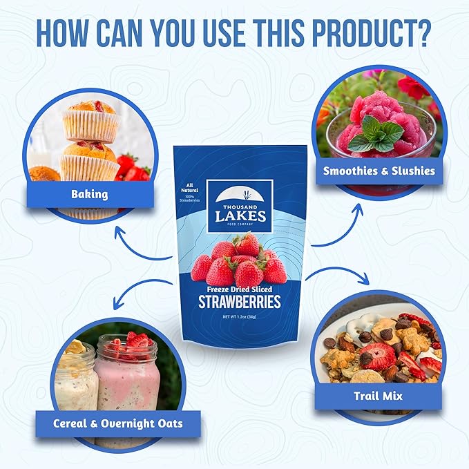 Thousand Lakes Freeze Dried Raspberries and Strawberries