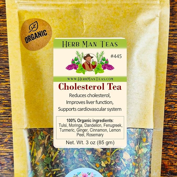 CHOLESTEROL HEALTH TEA - for healthy cholesterol levels. A proven formula by master herbalist Khabir - 100% Organic Non GMO no additives