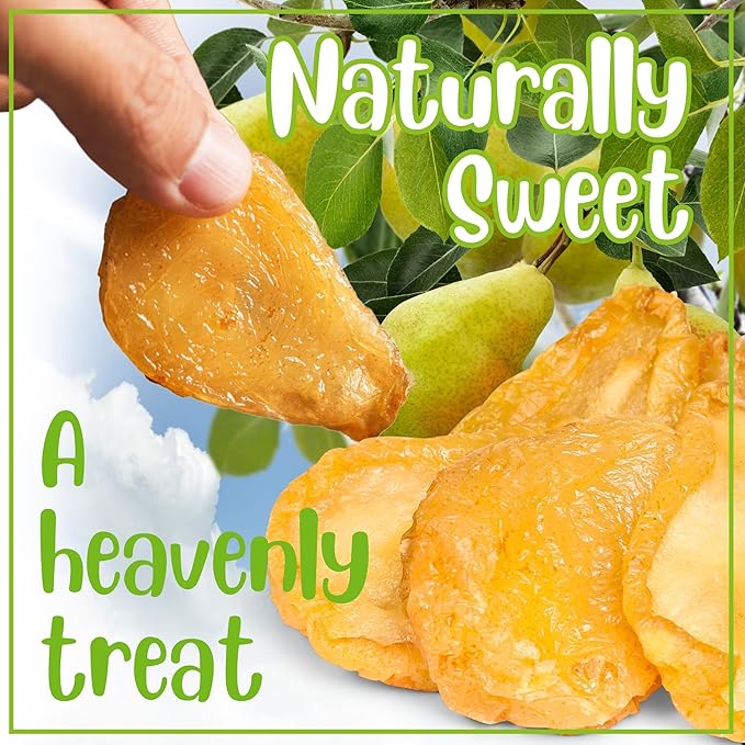 Dried Pears by It's Delish 2 Lbs Bulk Bag | Fancy California Pear Slices No Sugar Added | Healthy Dried Fruit Snack Food Naturally Sweet Moist and Chewy Dry Fruit Snacks | Vegan Kosher