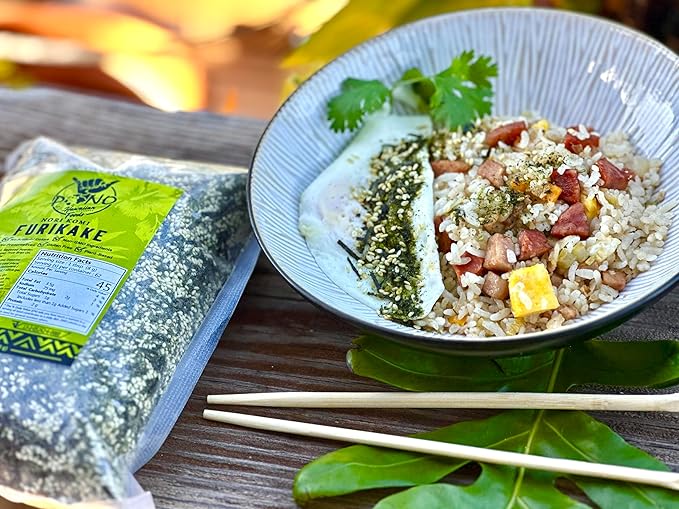 Pono Hawaiian Premium Made -Nori Komi Furikake Rice Seasoning - Gluten-Free and Non-GMO - Multi-Purpose Rice Topping – Free from Preservatives and Artificial Colors – Japanese Seasoning - 1lb (17.64oz
