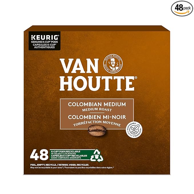 48 Pack Single Serve Van Houtte Medium Columbian Roast K-Cup Pods