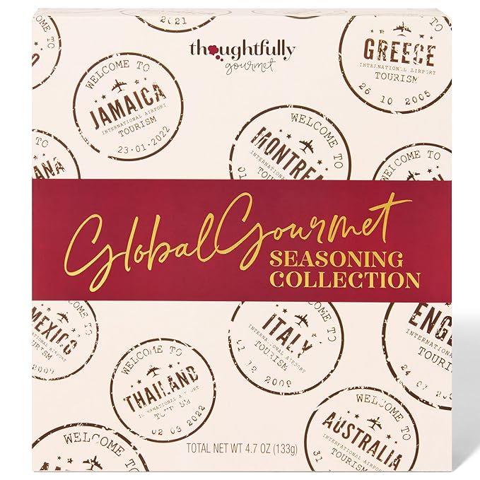 Thoughtfully Gourmet Global Spice Collection Gift Set International Seasonings Set Flavors Include Greek Italian Mexican Cajun Seasoning &amp More Spice Set of 8