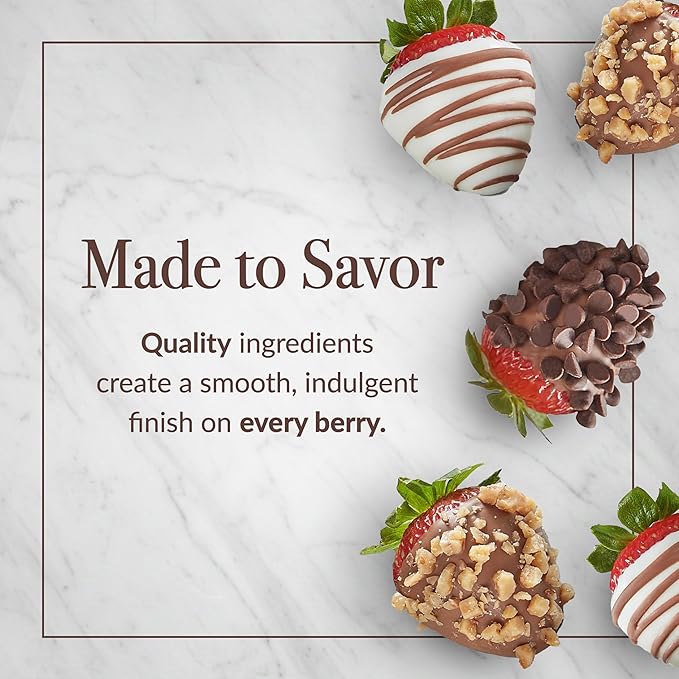 Shari’s Berries Gourmet Dipped Fancy Strawberries | Chocolate Covered Strawberry Gift Box | Ideal for Valentine's Day Anniversary Birthdays Congratulations or Saying Thank You (Two Dozen 24 Berri
