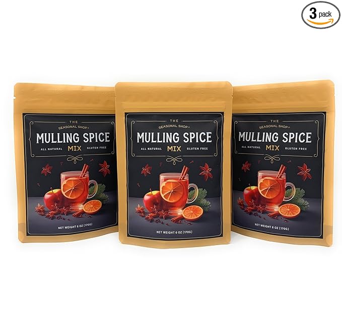 Mulling Spices for Apple Cider Bliss and Spiced Cider Mix Perfection by The Seasonal Shop now in our Resealable Gusseted Pouch for Easy Measuring and Storage. For use in Cider Wine Baking and more!