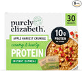 Purely Elizabeth Creamy &amp Hearty Protein Instant Oatmeal Apple Harvest Crumble Vegan Friendly Organic Gluten Free &amp Non-GMO 5 Count 8.3 Ounce (Pack of 6)
