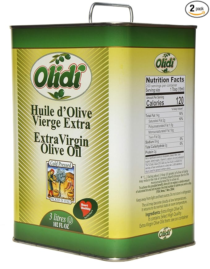 Olidi Extra Virgin Olive Oil 102-Ounce Bottles (Pack of 2)