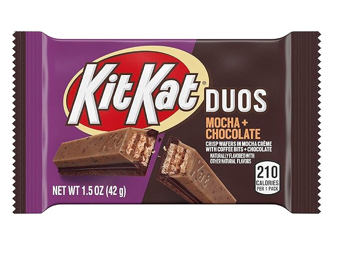 Hershey's KitKat 6 Bars Variety Assortment Mix Bundle Pack Chocolate Candy Singles - Milk - Dark- Mint - Mocha - Strawberry - Blueberry Muffin 1.5 ounces