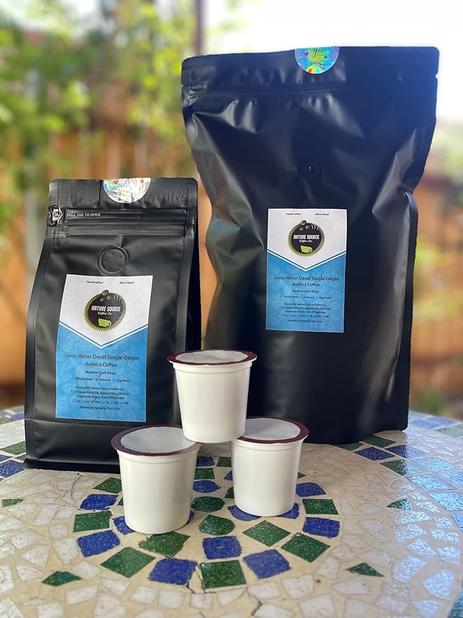 Half Caff Blend Swiss Water | Organic | 100% Arabica | Medium Roast | California Fresh Roasted (Ground 1lb)