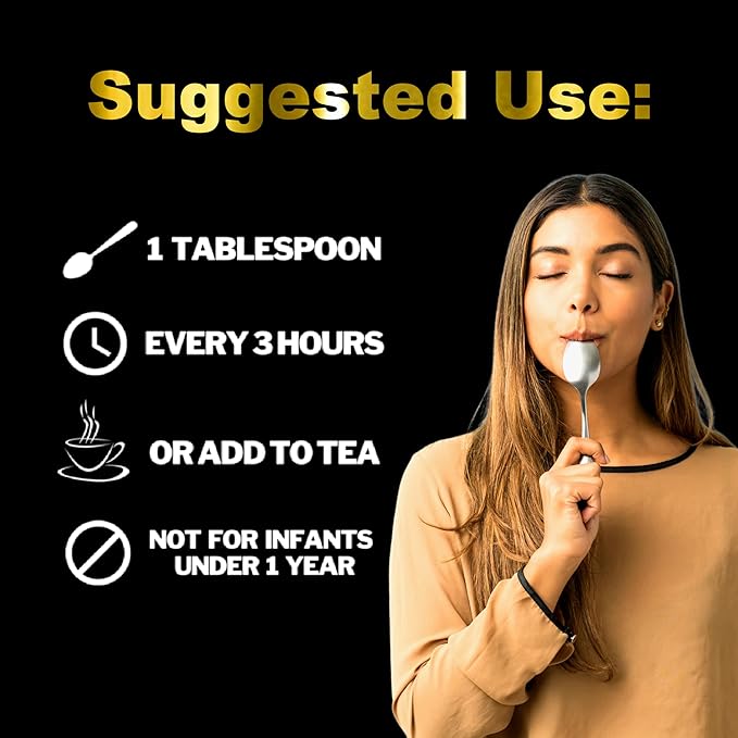 HoneyPlusCo | Honey&ampHerbs - Natural Honey Cough &amp Cold Relief +Immune Support - BroncoHoney (Reinforced with Propolis Garlic Lemon Mint Eucalyptus &amp More for Cough Cold Allergy) - 12