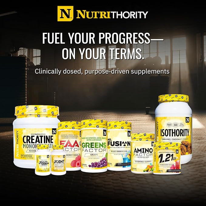 Nutrithority - Isothority Isolated Whey Protein Powder with Ultra-Absorbable Protein and BCAAs to Build Muscle and Accelerate Recovery Keto Friendly Low Carbs Gluten Free (Caramel Coconut Cookie)