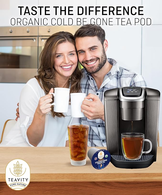 Organic Rooibos Tea Pods for Keurig with Lemon Mint Licorice - Unsweetened Decaf Tea for K Cup Brewing by Teavity (36 Tea Pods)