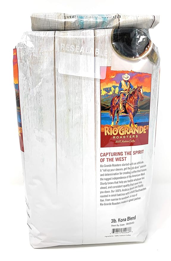Kona - Rio Grande Roasters Kona Blend 3 Lb. Bag Whole Bean Coffee