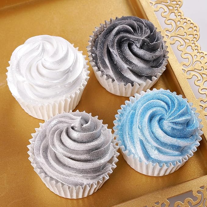Edible Glitter Spray – Pandalab Food Grade Drink Shimmer Powder Luster Dust Spray for Cocktails Cakes Cupcakes Chocolate &amp Baking Black White Silver Blue 5g / Bottle