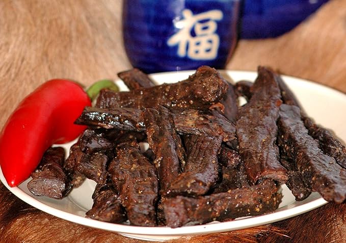 BEST Natural Style Thick Strips 3.25 OZ. Mild Smokey Flavor Beef Jerky - No Preservatives High Protein Low Carbs - Kids Favorite by Climax Jerky - Buy Multiple Packs &amp Save! (Teriyaki 20 Pack)