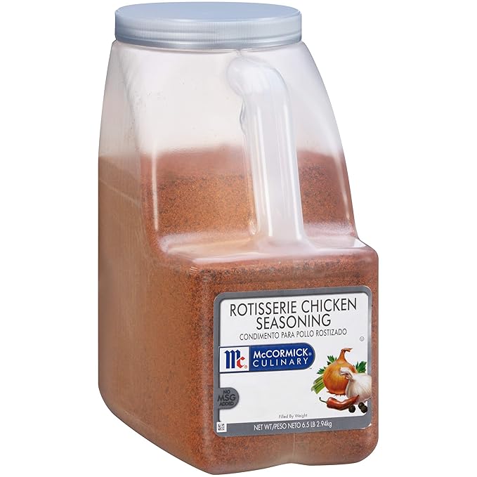 McCormick Culinary Rotisserie Chicken Seasoning 6.5 lb - One 6.5 Pound Container of Rotisserie Chicken Seasoning Rub for Poultry Dishes Best for Restaurant Use