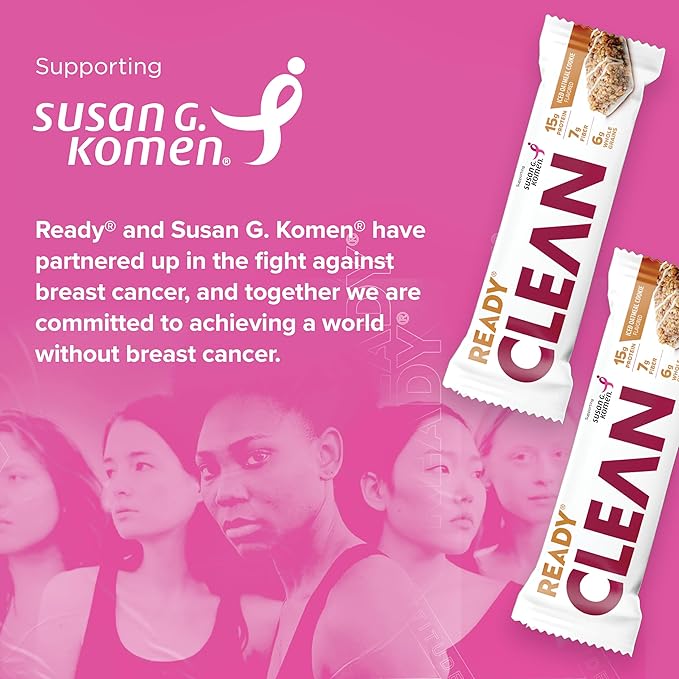Ready® Protein Bars – High-Protein Snack with 15g Whey Protein With Flaxseeds and Omega-3s for Sustained Energy Supports Lean Muscle and Recovery – Iced Oatmeal Cookie 12 Pack