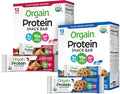 Orgain Organic Vegan Protein Bars Bundle - Chocolate Chip Cookie Dough &amp Peanut Butter Chocolate Chunk - 10g Plant Based Protein Gluten Free Non-GMO - 1.41 Oz (2 Pack of 12)