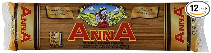 Anna Whole Wheat Capellini 1 Pound Bags (Pack of 20)