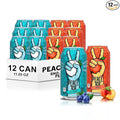 Peace Tea Sno Berry and Peach - No Preservatives Made with Real Tea and Natural Fruity Flavor - Pack of 12 Iced Tea Cans (6 Cans of Sno Berry 6 Cans of Peach) 2 Flavors 341 mL/11.5 fl. oz - Shippe