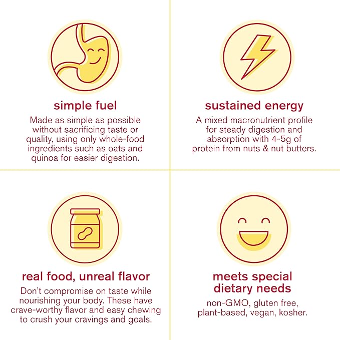 SKRATCH LABS Energy Bar | Raspberry + Lemon (12 pack) | Plant Based Healthy Snack | Low Sugar - 4g Protein | non-gmo gluten free soy free vegan kosher