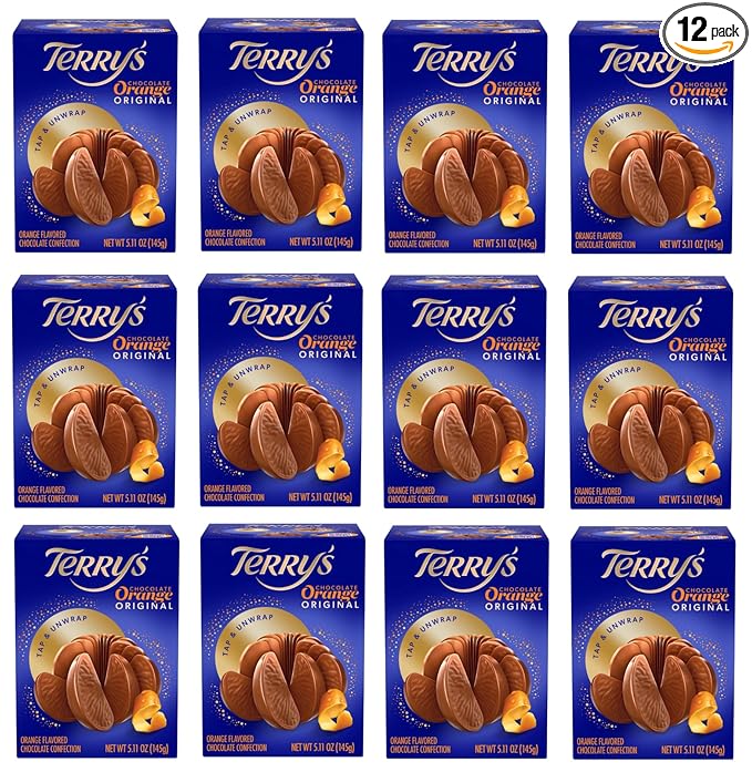 Terry's Milk Chocolate Oranges - Pack of 12-5.11 oz Per Orange of Delicious Tasting Chocolate - Stocking Stuffer and Party Favors - Great for Sharing with Friends and Family