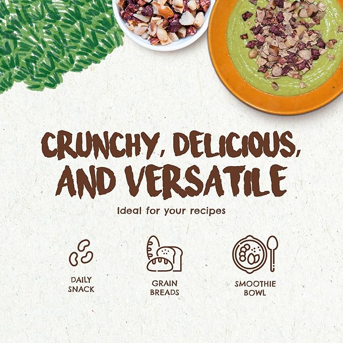 Snack Açaí Trail Mix 7 oz – The True Organic Brazil Nuts Roasted + Açaí Fruit Nibs + Cupuaçu Fruit Nibs – Nutrient-Rich and Practical Combo – Fresh Vegan and Gluten Free – Forest Up