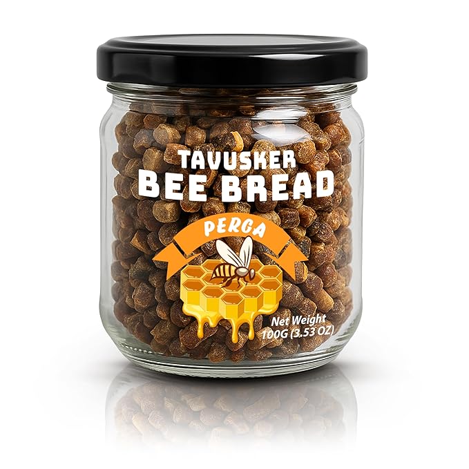 Tavusker Bee Bread 2026 Harvest Fresh Perga Naturally Fermented Bee Pollen Gluten Free 3.53 OZ (100G)