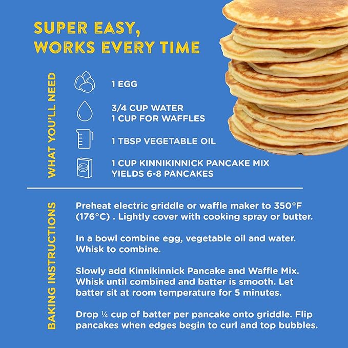 Kinnikinnick - Pancake &amp Waffle Mix - Gluten Free Allergy Friendly Vegan Pancake and Waffle Mix - 16 oz. Boxes - 6 Pack