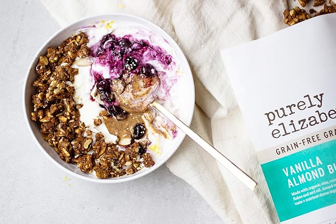 Purely Elizabeth Vanilla Almond Butter Keto Granola with MCT Oil Grain-Free (6 Ct 48oz Bulk)
