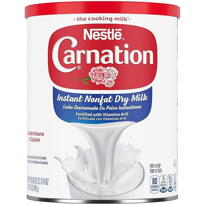 Carnation Instant Non Fat Dry Milk 22.75 Ounce Can Powdered Milk (Shelf Stable Milk)