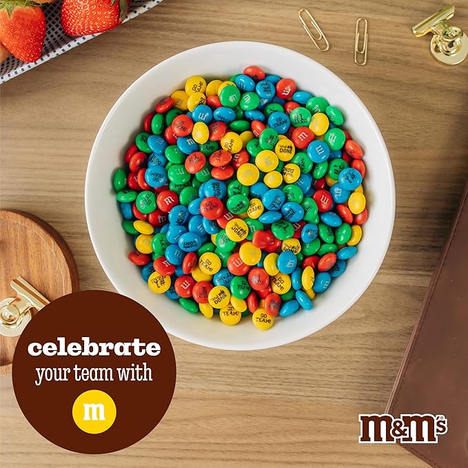 M&ampM’S WORLD Great Team Milk Chocolate Candy 5lbs of Bulk Candy in Resealable Pack for Team Events Athletic Awards Business Meetings Client Thank Yous Customer Appreciation