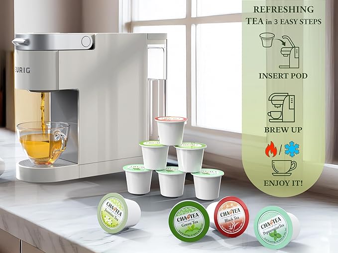 Cha4TEA 36-Count Assorted Green Tea for Keurig K-Cup Brewers (Matcha Green Tea Green Tea Jasmine/Oolong Green Tea)