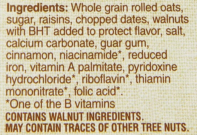 Quaker Instant Oatmeal Raisin Date &amp Walnut 1.3 Ounce Packs - 10 Count Boxes 13 ounce (Pack of 12)