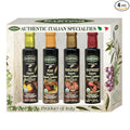 Mantova Organic Flavored Balsamic Vinegar of Modena 4-Variety Pack: Fig Pear Pomegranate &amp Raspberry Perfect for Gift Basket Add to Pasta Salad Ice Cream and Cocktails 8.5 oz per bottle