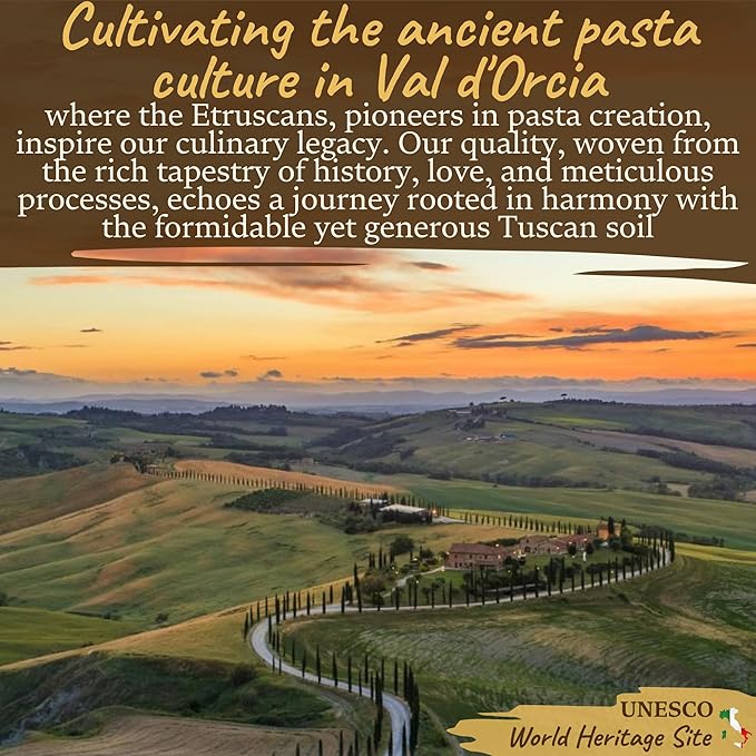 Panarese Premium Organic Tuscan Tagliatelle Bronze Cut Pasta from Italy - Gourmet Ribbon Tagliatelle - Authentic Italian Pasta (14.1 oz - 400 g)