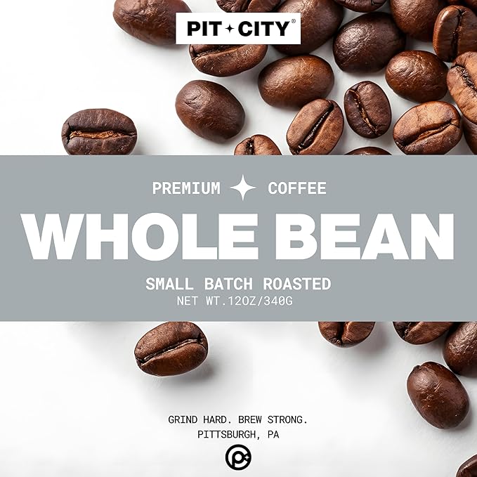 Pit City East End Single Origin Peru Decaf Medium Roast Swiss Water Process Whole Bean Coffee 12oz Bag - Smooth Chocolate Lemon and Herbal Notes - Premium Small Batch Roasted - Pittsburgh