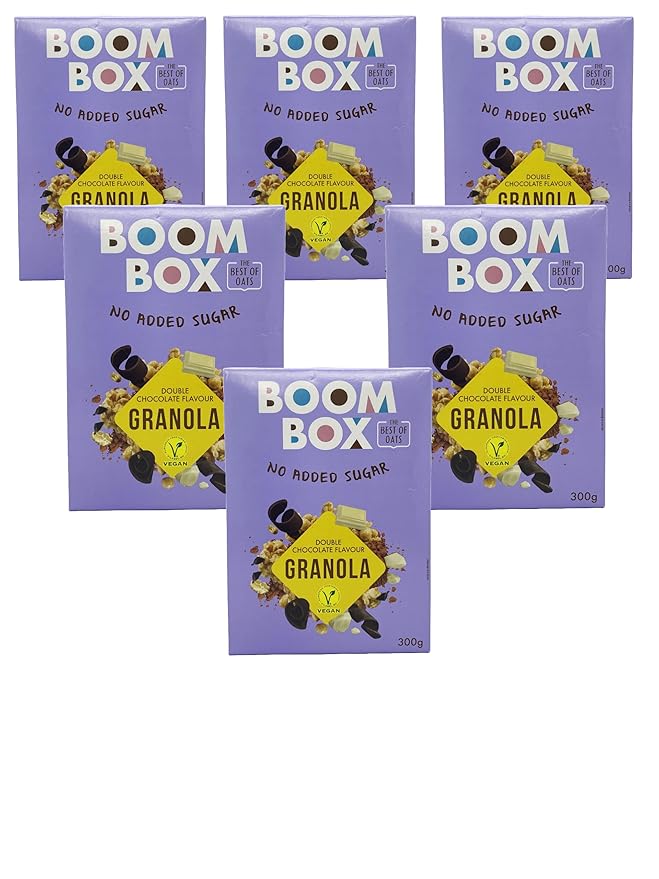 BOOM BOX High Protein Chocolate Oat Granola - 300g Energizing and Indulgent Breakfast (300G Muesli - double chocolate)