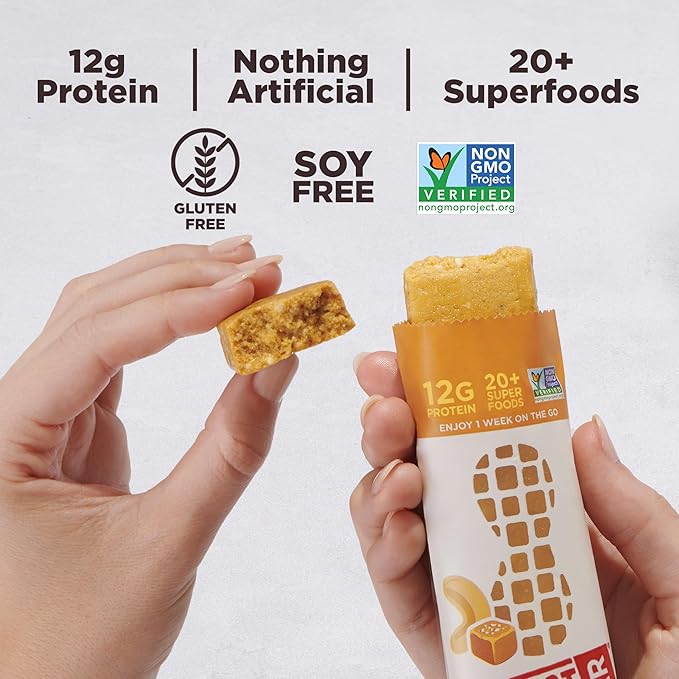 Perfect Bar Original Refrigerated Protein Bar Salted Caramel 2.2 Ounce Bars 8 Count (Pack of 3)