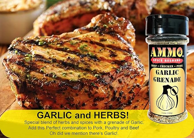 AMMO® Spice Rubs BBQ Grilling Starter Kit 4 Pack Varity Seasoning Barbecue Spices - Ultimate Grilling Accessories Set - Gift Kit for Barbecues Grilling and Smoking USA Proud